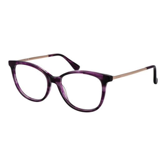 Eyeglasses Frames by Max Mara for women in acetate purple showcases a reflective silhouette, artfully incorporating a sophisticated purple coloured frame with a distinct full-frame frame design.