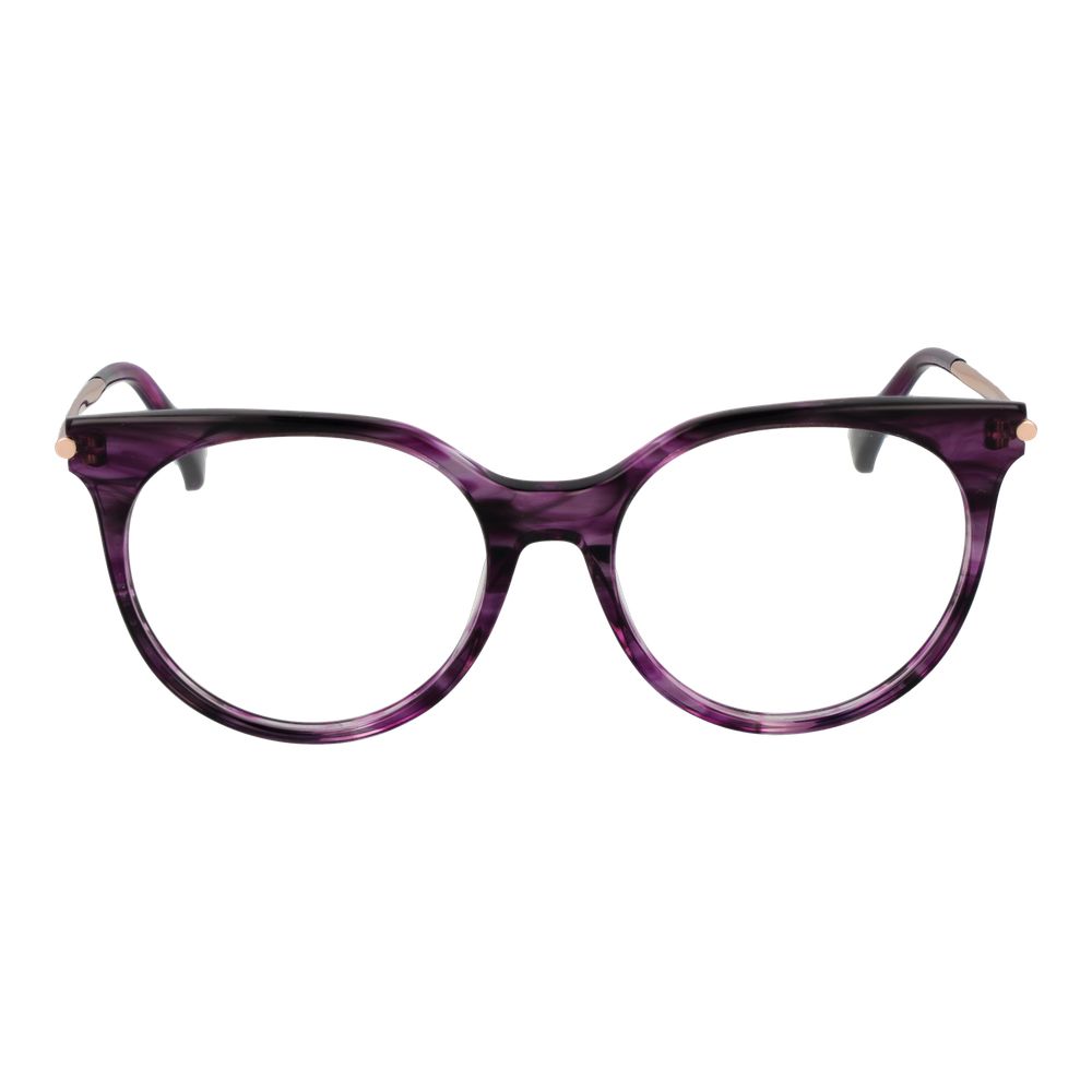 Eyeglasses Frames by Max Mara for women in acetate and purple showcases an refined full-frame frame design featuring a sophisticated purple coloured frame for an refined and refined aesthetic.