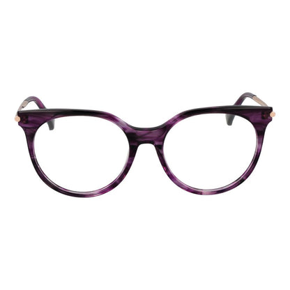 Eyeglasses Frames by Max Mara for women in acetate and purple showcases an refined full-frame frame design featuring a sophisticated purple coloured frame for an refined and refined aesthetic.