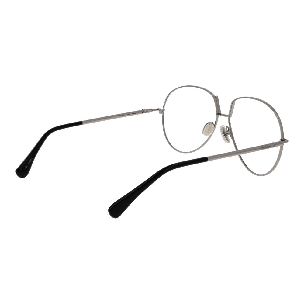 Eyeglasses Frames by Max Mara for women in metal and silver showcases a refined silhouette, detailed with a silver coloured frame finish and a sophisticated full-frame frame design.