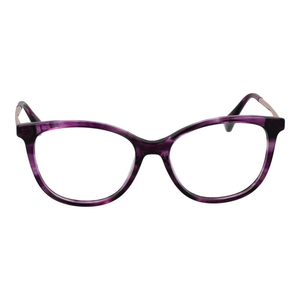 Eyeglasses Frames by Max Mara for women in acetate purple features an refined silhouette, showcasing the refined purple coloured frame and sophisticated full-frame frame design.