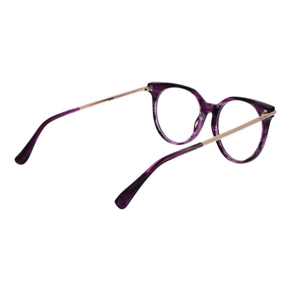 Eyeglasses Frames by Max Mara for women in acetate purple features an refined silhouette, showcasing a sophisticated purple coloured frame and refined full-frame frame design for a refined look.