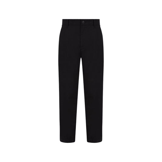 Pants by Calvin Klein Jeans for men in stretch cotton black features a utilitarian tapered-leg & regular-fit with a utilitarian long and to create a sophisticated, premium look.