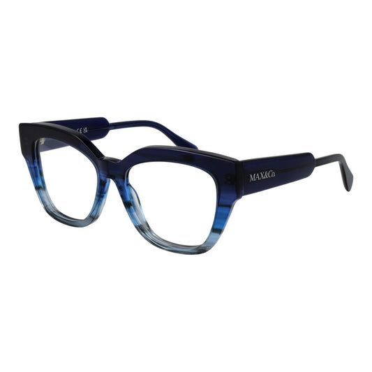 Eyeglasses Frames by Max & Co for women in and blue showcases an refined full-frame frame design featuring a sophisticated blue coloured frame for an refined and refined aesthetic.