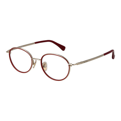 Eyeglasses Frames by Max Mara for women in metal and red showcases an refined full-frame frame design featuring a sophisticated red coloured frame for an refined and refined aesthetic.