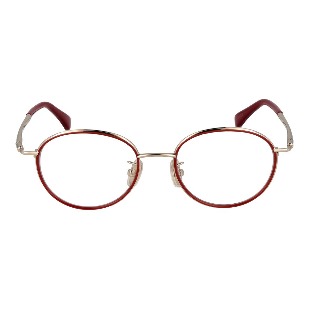 Eyeglasses Frames by Max Mara for women in metal red features an refined silhouette, showcasing the refined red coloured frame and sophisticated full-frame frame design.