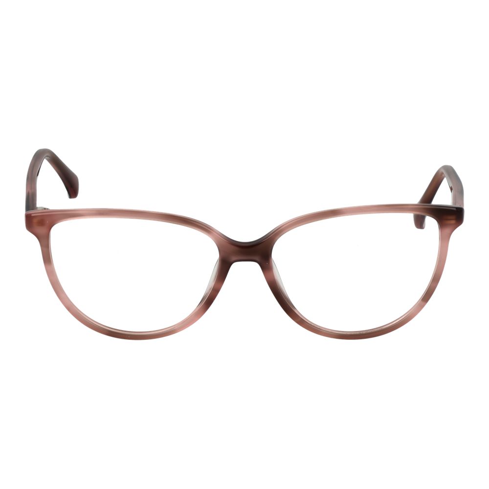Eyeglasses Frames by Max Mara for women in acetate pink features an refined silhouette, showcasing the refined rose coloured frame and sophisticated full-frame frame design.