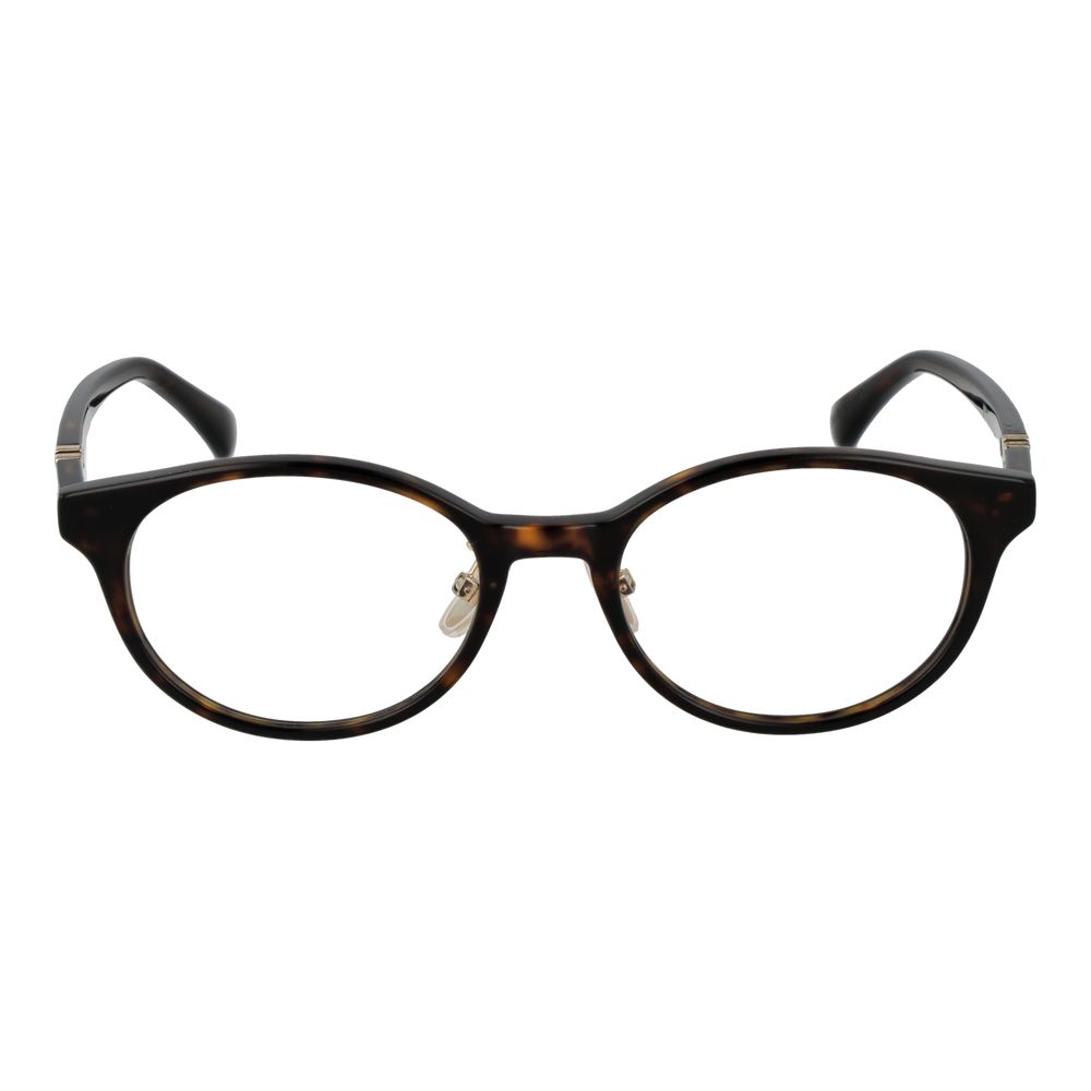 Eyeglasses Frames by Max Mara for women in acetate brown showcases a reflective silhouette, artfully incorporating a sophisticated brown coloured frame with a distinct full-frame frame design.