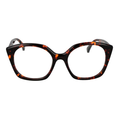 Eyeglasses Frames by Max Mara for women in plastic brown features an refined silhouette, showcasing a sophisticated brown coloured frame and refined full-frame frame design for a refined look.