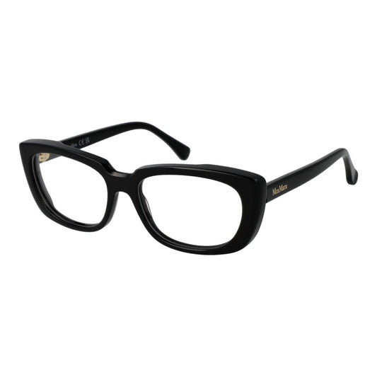 Eyeglasses Frames by Max Mara for women in acetate black features an refined silhouette, showcasing the refined black coloured frame and sophisticated full-frame frame design.