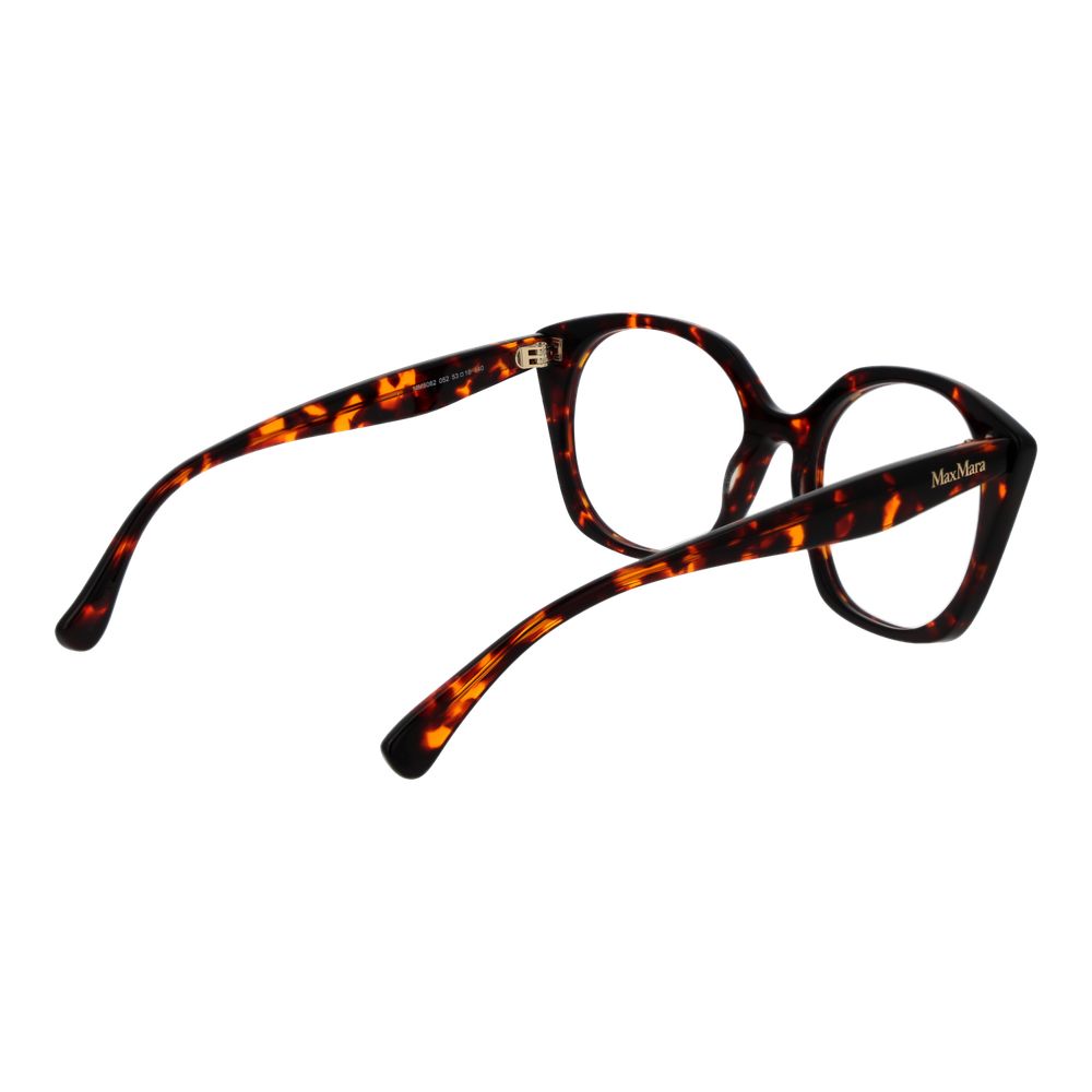 Eyeglasses Frames by Max Mara for women in plastic brown showcases a refined full-frame frame design with a refined brown coloured frame finish for a refined and sophisticated look.