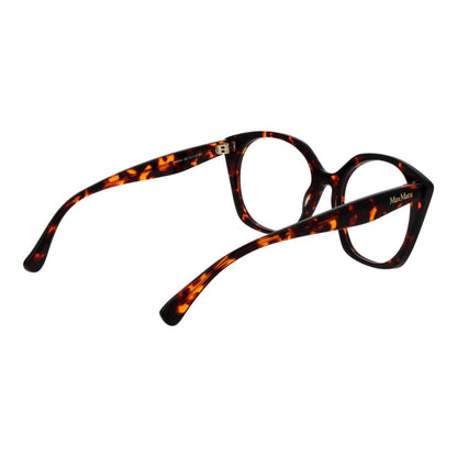 Eyeglasses Frames by Max Mara for women in plastic brown showcases a refined full-frame frame design with a refined brown coloured frame finish for a refined and sophisticated look.