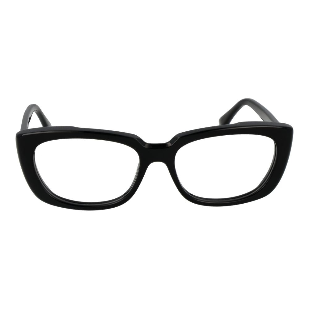 Eyeglasses Frames by Max Mara for women in acetate black features a refined silhouette, showcasing a refined black coloured frame and full-frame frame design for a sophisticated, premium look.