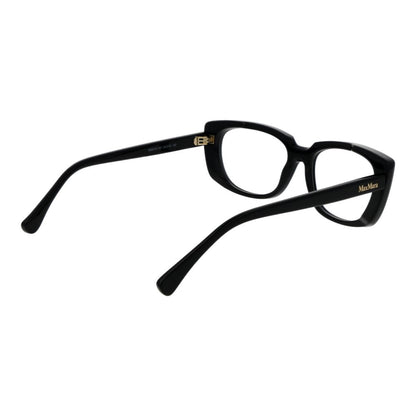 Eyeglasses Frames by Max Mara for women in acetate black showcases a refined full-frame frame design with a refined black coloured frame finish for a refined and sophisticated look.