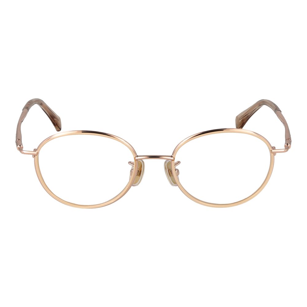 Eyeglasses Frames by Max Mara for women in metal and rose-gold showcases an refined full-frame frame design featuring a sophisticated rose-gold coloured frame for an refined and refined aesthetic.