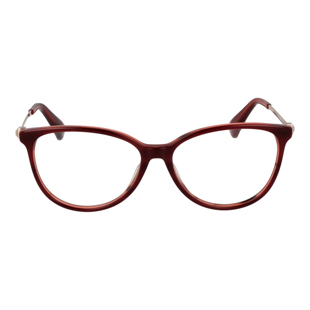 Eyeglasses Frames by Max Mara for women in acetate red showcases a refined full-frame frame design with a refined red coloured frame finish for a refined and sophisticated look.