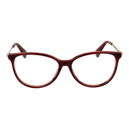 Eyeglasses Frames by Max Mara for women in acetate red showcases a refined full-frame frame design with a refined red coloured frame finish for a refined and sophisticated look.