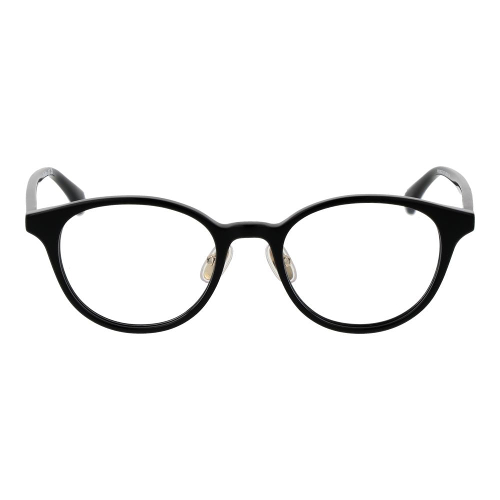 Eyeglasses Frames by Max Mara for women in acetate black showcases a reflective silhouette, artfully incorporating a sophisticated black coloured frame with a distinct full-frame frame design.