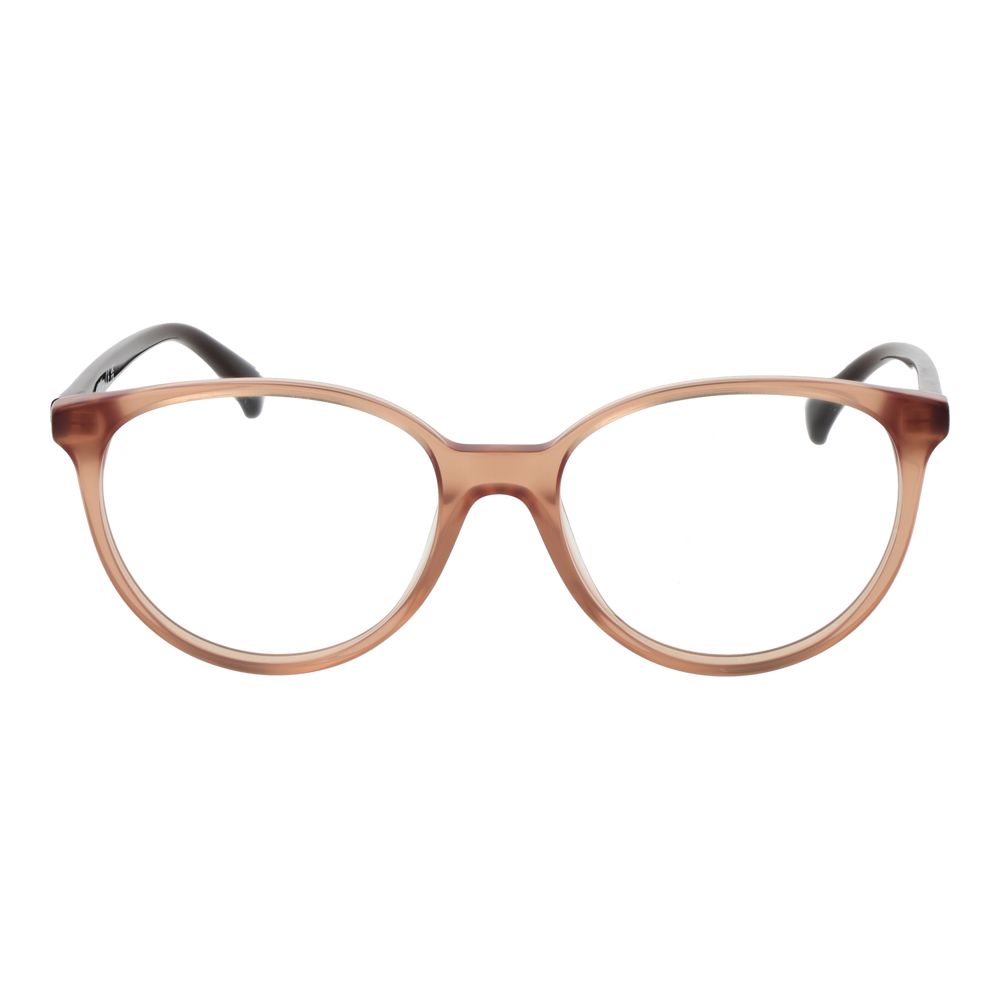 Eyeglasses Frames by Max Mara for women in acetate and brown showcases an refined full-frame frame design featuring a sophisticated brown coloured frame for an refined and refined aesthetic.