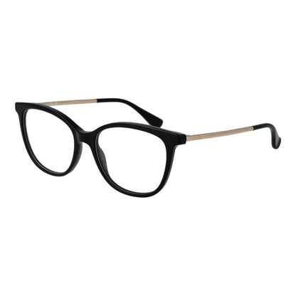 Eyeglasses Frames by Max Mara for unisex in acetate black showcases a reflective silhouette, artfully incorporating a sophisticated black coloured frame with a distinct full-frame frame design.