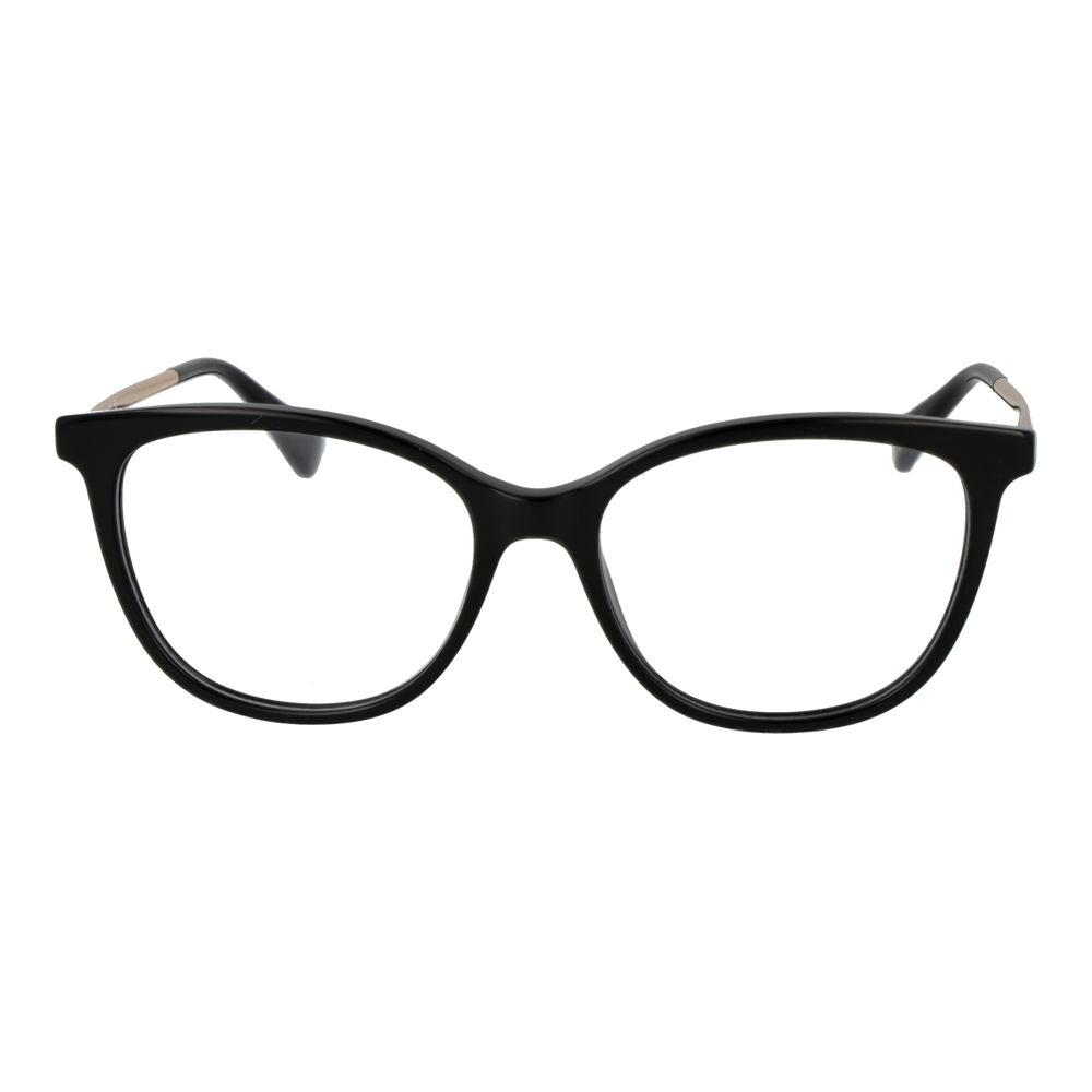 Eyeglasses Frames by Max Mara for unisex in acetate black features a refined silhouette, showcasing a refined black coloured frame and full-frame frame design for a sophisticated, premium look.