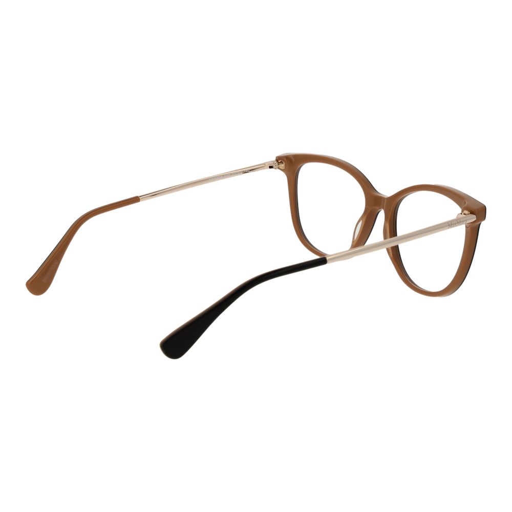 Eyeglasses Frames by Max Mara for women in acetate brown features an refined silhouette, showcasing a sophisticated brown coloured frame and refined full-frame frame design for a refined look.