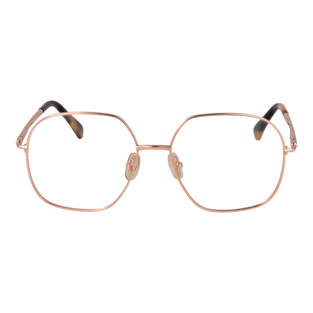 Eyeglasses Frames by Max Mara for women in metal rose-gold features a refined silhouette, showcasing a refined rose-gold coloured frame and full-frame frame design for a sophisticated, premium look.