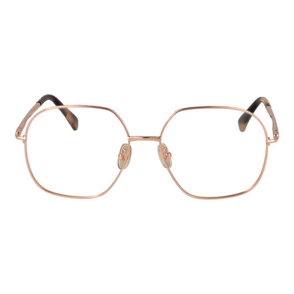 Eyeglasses Frames by Max Mara for women in metal rose-gold features a refined silhouette, showcasing a refined rose-gold coloured frame and full-frame frame design for a sophisticated, premium look.