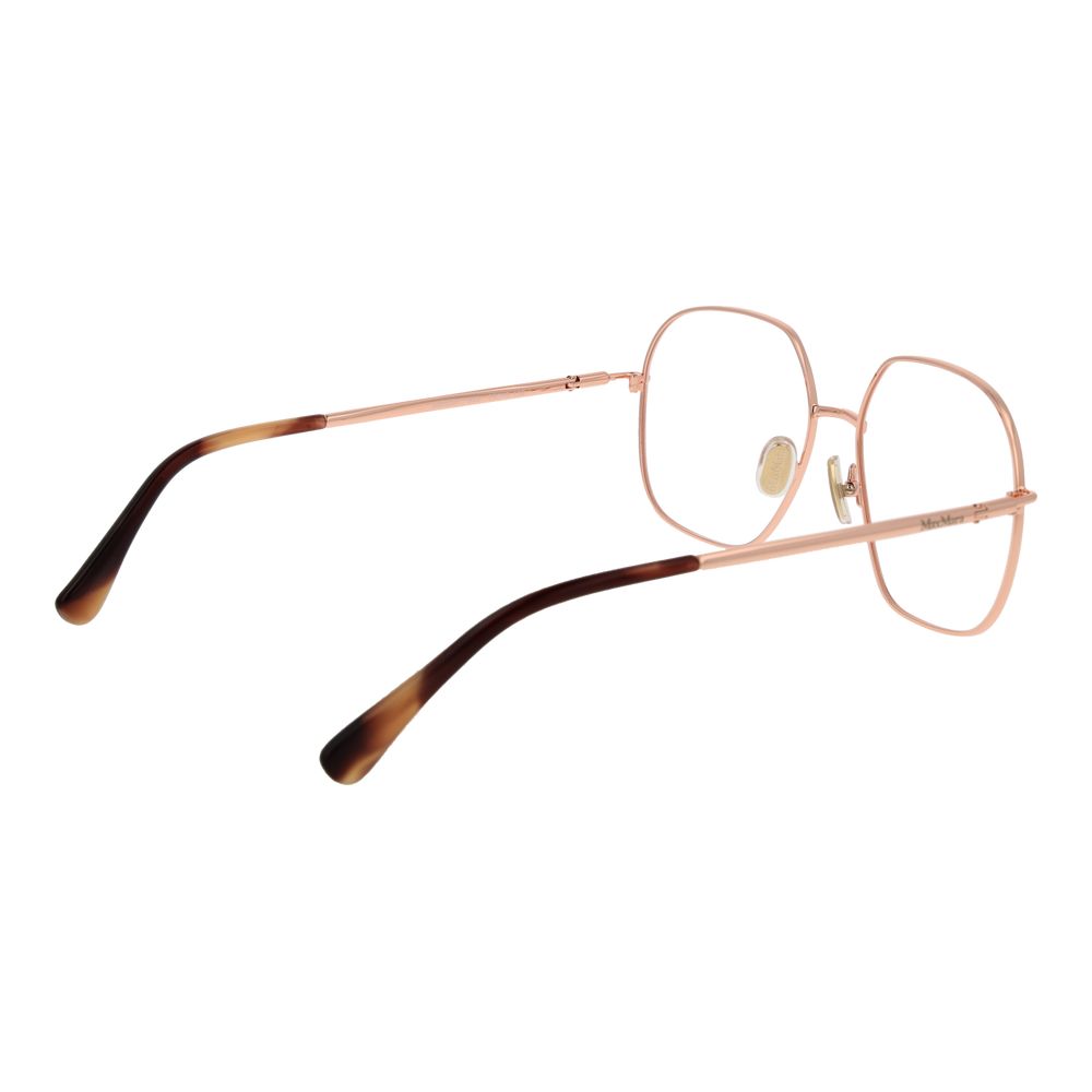 Eyeglasses Frames by Max Mara for women in metal and rose-gold showcases an refined full-frame frame design featuring a sophisticated rose-gold coloured frame for an refined and refined aesthetic.