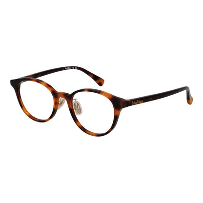 Eyeglasses Frames by Max Mara for women in acetate and brown showcases a refined silhouette, detailed with a brown coloured frame finish and a sophisticated full-frame frame design.