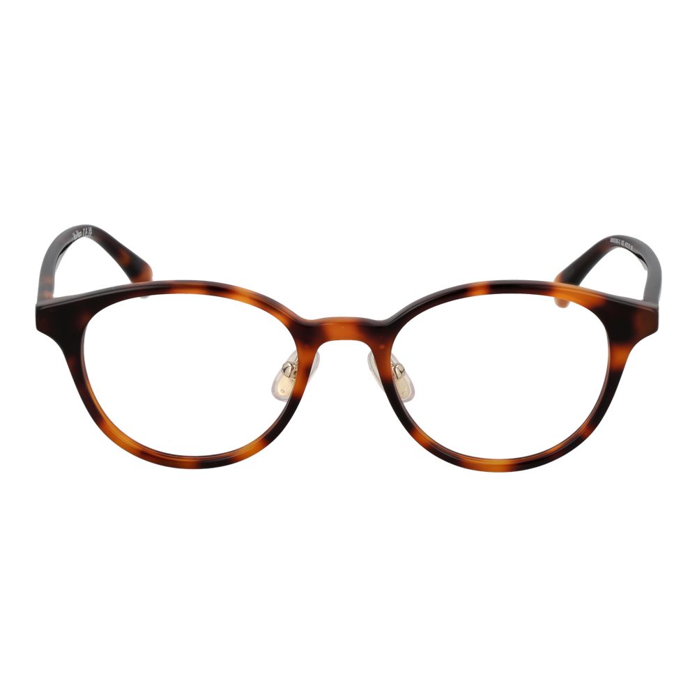 Eyeglasses Frames by Max Mara for women in acetate brown features an refined silhouette, showcasing a sophisticated brown coloured frame and refined full-frame frame design for a refined look.