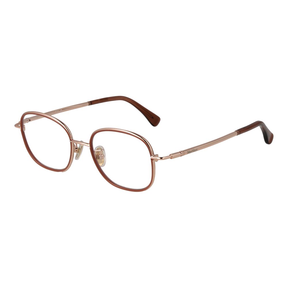 Eyeglasses Frames by Max Mara for women in metal and rose-gold showcases a refined silhouette, detailed with a rose-gold coloured frame finish and a sophisticated full-frame frame design.