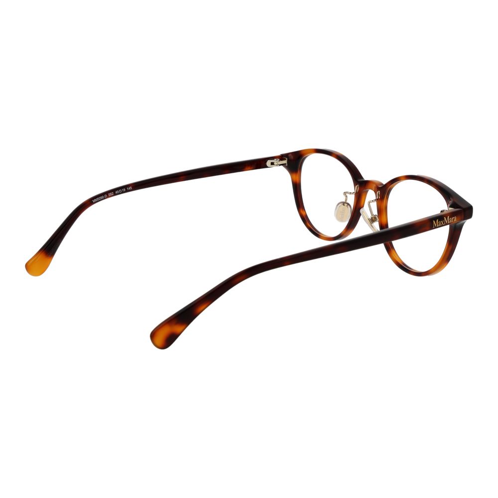 Eyeglasses Frames by Max Mara for women in acetate and brown showcases an refined full-frame frame design featuring a sophisticated brown coloured frame for an refined and refined aesthetic.