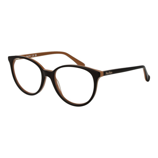 Eyeglasses Frames by Max Mara for unisex in acetate brown features an refined silhouette, showcasing a sophisticated brown coloured frame and refined full-frame frame design for a refined look.