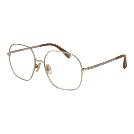 Eyeglasses Frames by Max Mara for women in metal gold showcases a refined full-frame frame design with a refined gold coloured frame finish for a refined and sophisticated look.