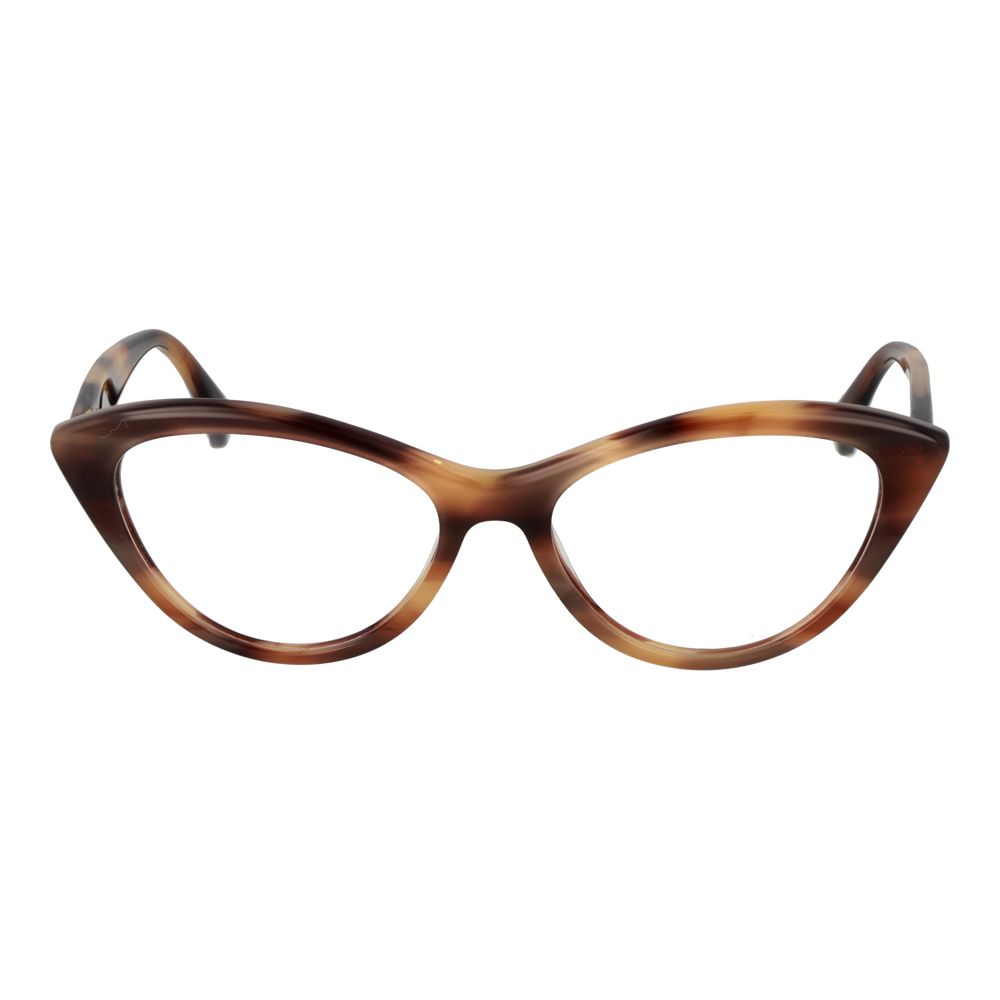 Eyeglasses Frames by Max Mara for women in brown features a refined silhouette, showcasing a refined brown coloured frame and full-frame frame design for a sophisticated, premium look.