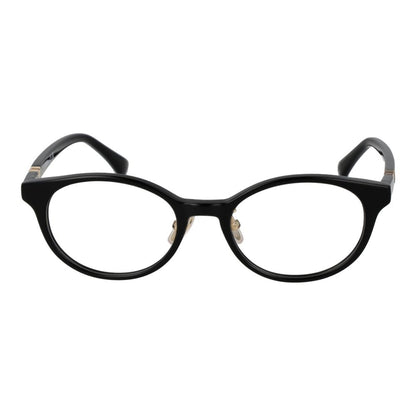 Eyeglasses Frames by Max Mara for women in acetate black features an refined silhouette, showcasing a sophisticated black coloured frame and refined full-frame frame design for a refined look.