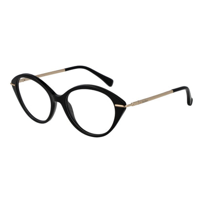 Eyeglasses Frames by Max Mara for women in acetate black features an refined silhouette, showcasing the refined black coloured frame and sophisticated full-frame frame design.