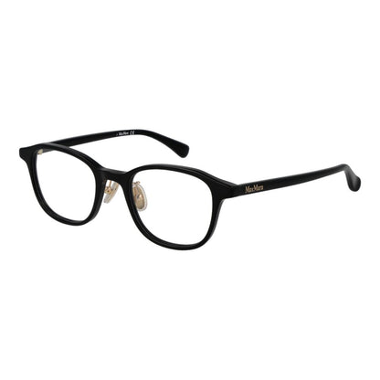 Eyeglasses Frames by Max Mara for women in acetate and black showcases a refined silhouette, detailed with a black coloured frame finish and a sophisticated full-frame frame design.