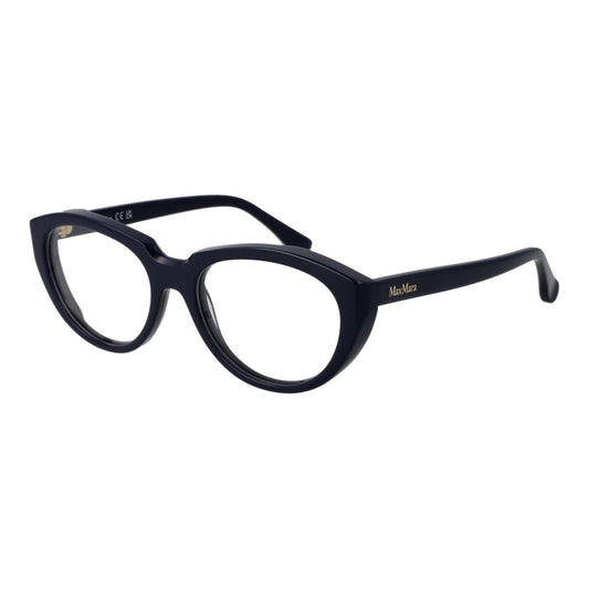 Eyeglasses Frames by Max Mara for women in acetate blue features a refined silhouette, showcasing a refined blue coloured frame and full-frame frame design for a sophisticated, premium look.