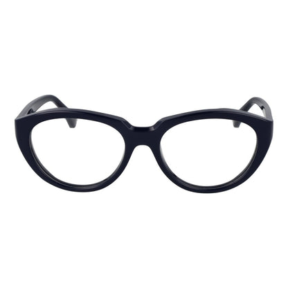 Eyeglasses Frames by Max Mara for women in acetate blue showcases a refined full-frame frame design with a refined blue coloured frame finish for a refined and sophisticated look.