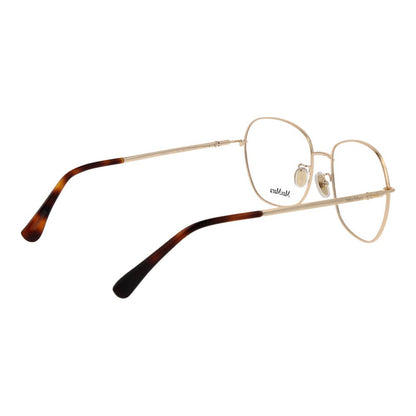 Eyeglasses Frames by Max Mara for women in metal gold features an refined silhouette, showcasing a sophisticated gold coloured frame and refined full-frame frame design for a refined look.