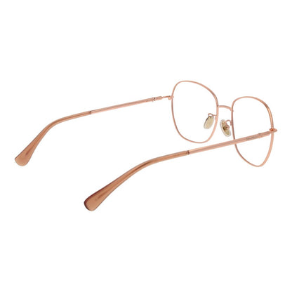 Eyeglasses Frames by Max Mara for women in metal rose-gold showcases a refined full-frame frame design with a refined rose-gold coloured frame finish for a refined and sophisticated look.
