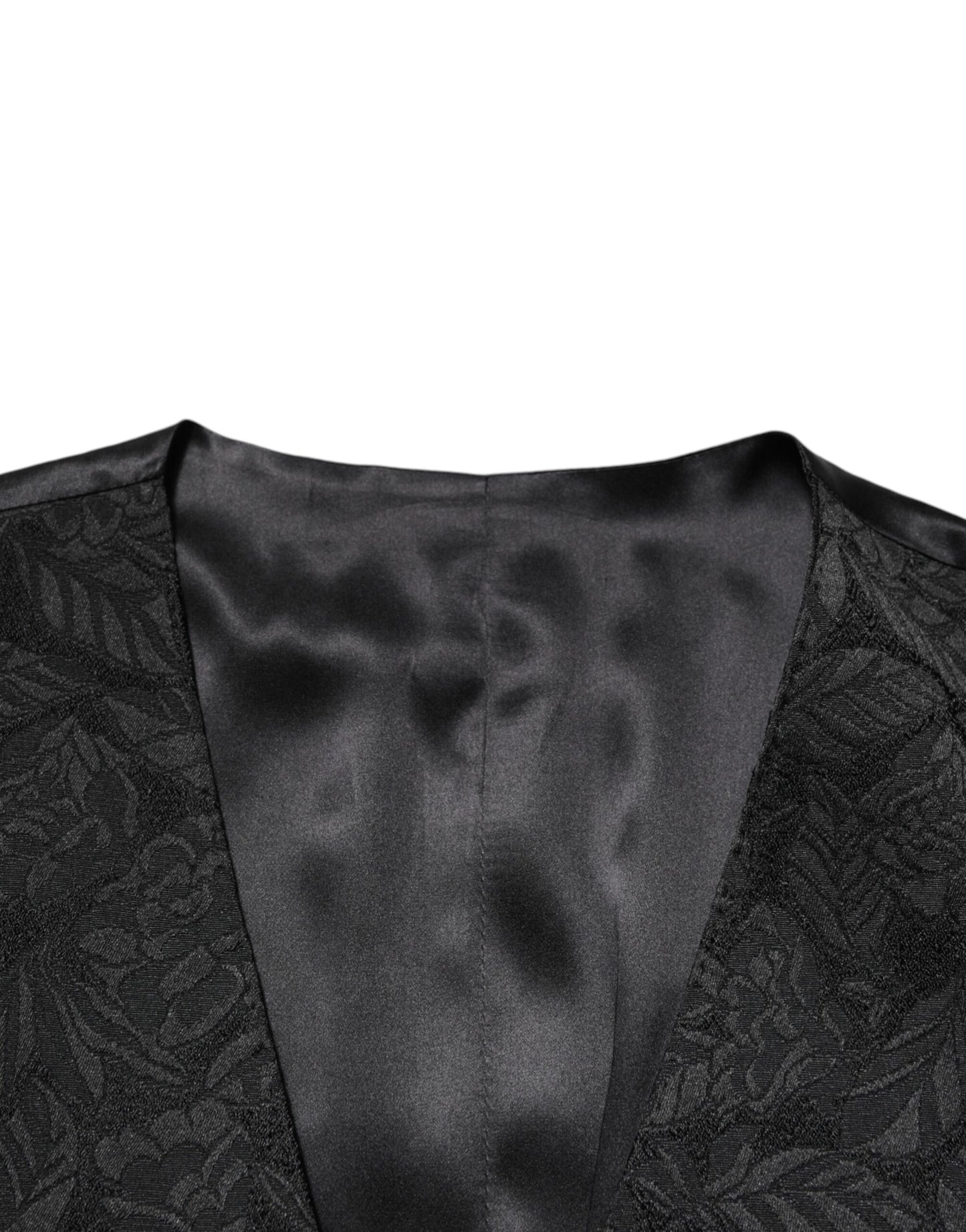 Dolce & Gabbana Black 3 Piece Brocade Jacquard Suit MARTINI