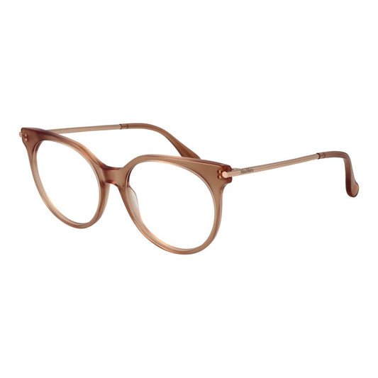 Eyeglasses Frames by Max Mara for women in acetate pink features an refined silhouette, showcasing the refined rose coloured frame and sophisticated full-frame frame design.