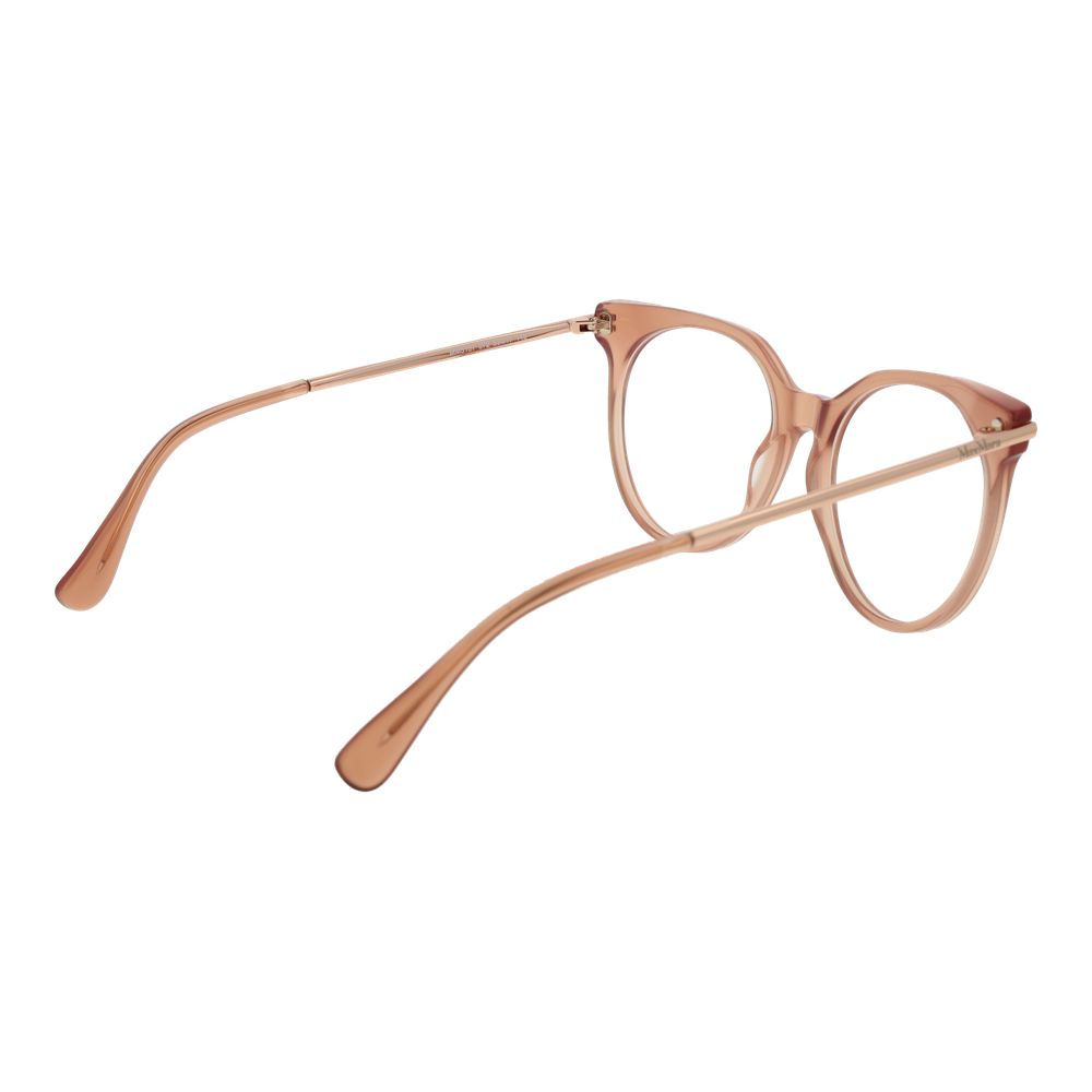 Eyeglasses Frames by Max Mara for women in acetate pink features an refined silhouette, showcasing the refined rose coloured frame and sophisticated full-frame frame design.