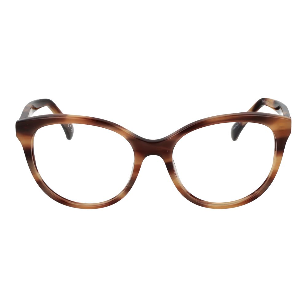 Eyeglasses Frames by Max Mara for women in acetate brown showcases a refined full-frame frame design with a refined brown coloured frame finish for a refined and sophisticated look.