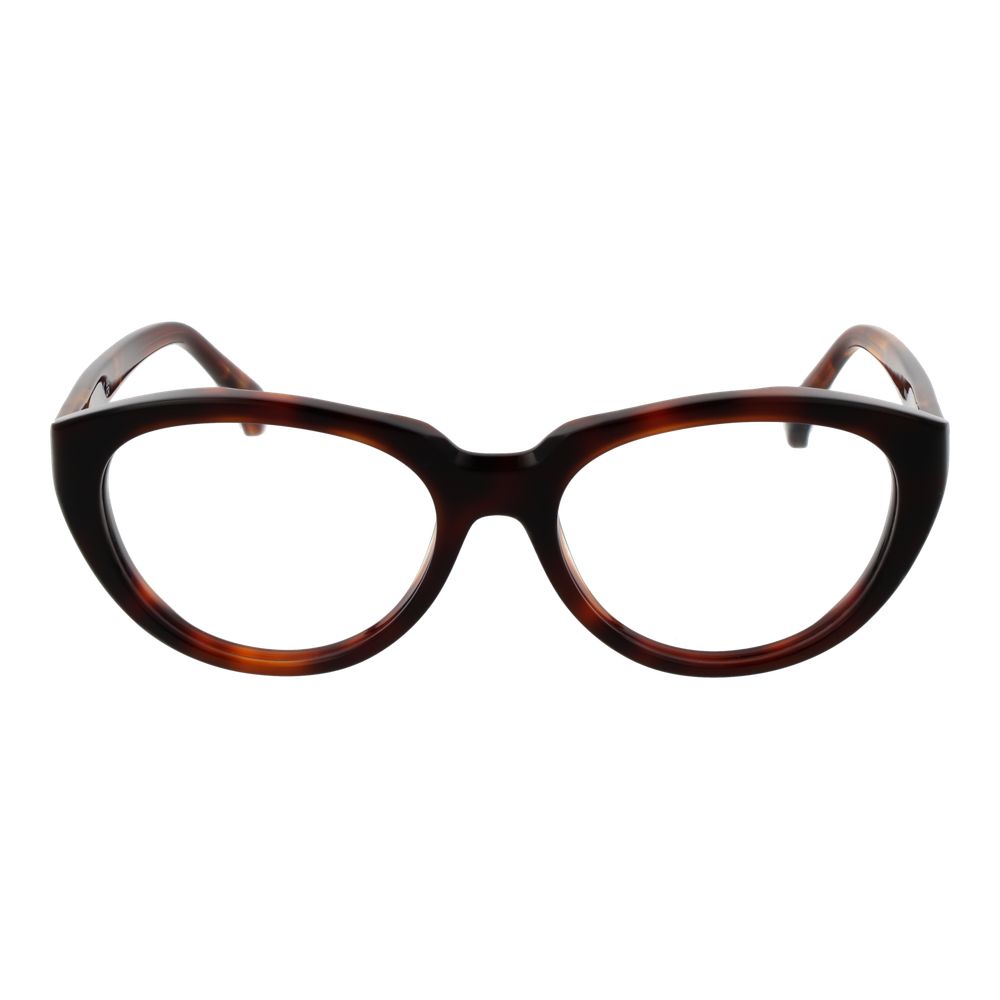 Eyeglasses Frames by Max Mara for women in acetate and brown showcases an refined full-frame frame design featuring a sophisticated brown coloured frame for an refined and refined aesthetic.