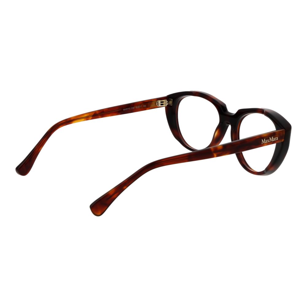 Eyeglasses Frames by Max Mara for women in acetate and brown showcases a refined silhouette, detailed with a brown coloured frame finish and a sophisticated full-frame frame design.