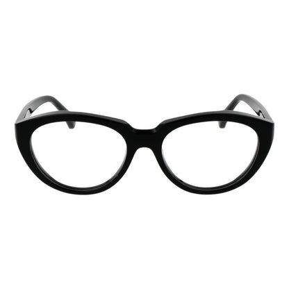 Eyeglasses Frames by Max Mara for women in acetate and black showcases an refined full-frame frame design featuring a sophisticated black coloured frame for an refined and refined aesthetic.